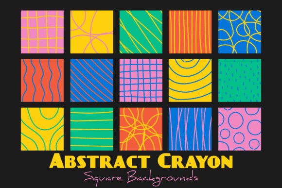 Bring Handmade Charm to Your Projects with Abstract Crayon Backgrounds