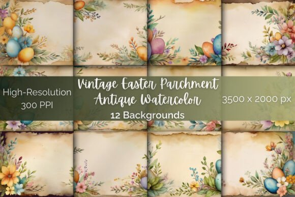 Capturing Nostalgia with Vintage Easter Parchment Backgrounds