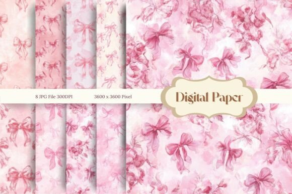 Designing with Bow Ribbon Flower Pattern Backgrounds