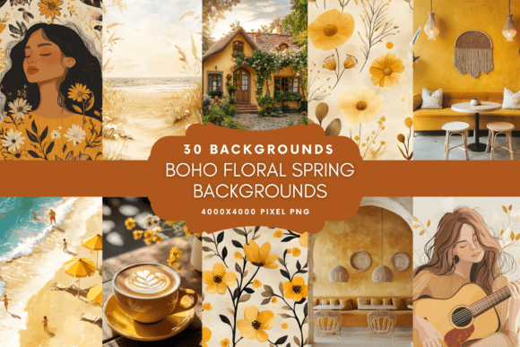 Embrace the Season: Using Boho Floral Spring Backgrounds