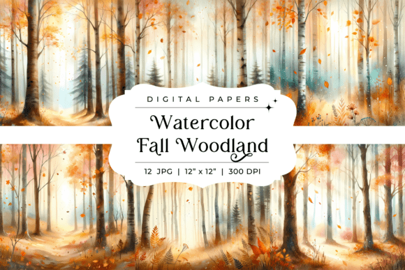 Embrace the Season with Watercolor Fall Woodland Backgrounds