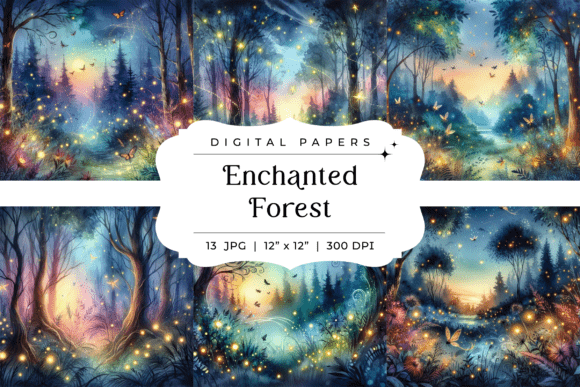 Enchanted Forest Backgrounds: A Dreamy Design Asset