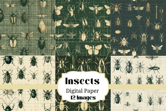 Insects Bugs Green Science Backgrounds: A Nature-Inspired Design Asset