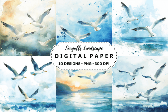Seagulls Landscape Backgrounds: A Designer's Coastal Toolkit