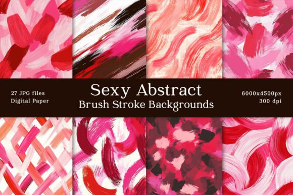 Sexy Abstract Brush Stroke Backgrounds: 27 Dynamic Design Assets