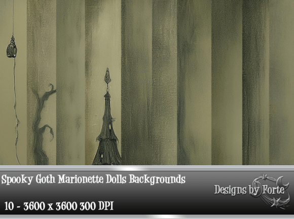 Spooky Goth Marionette Dolls Backgrounds: Eerie AI Textures