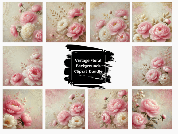 Timeless Texture: Using Distressed Vintage Peony Backgrounds