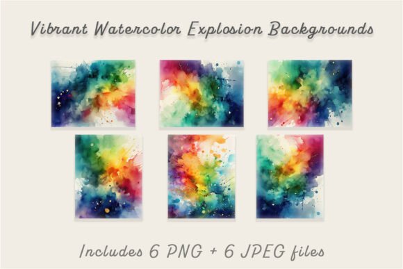 Unleash Creative Energy with Vibrant Watercolor Explosion Backgrounds