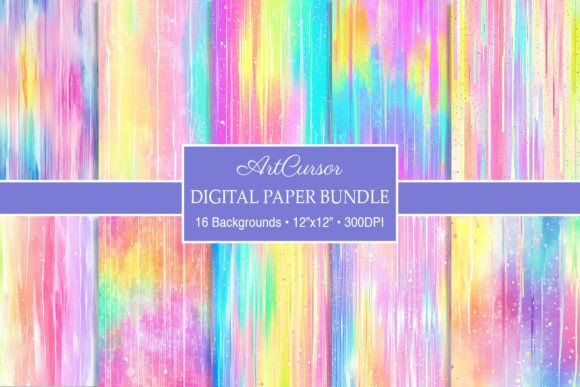Unlock Creativity with Pastel Rainbow Electric Rain Backgrounds